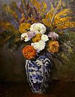 Paul Cezanne Canvas Paintings - Dahlias 1875